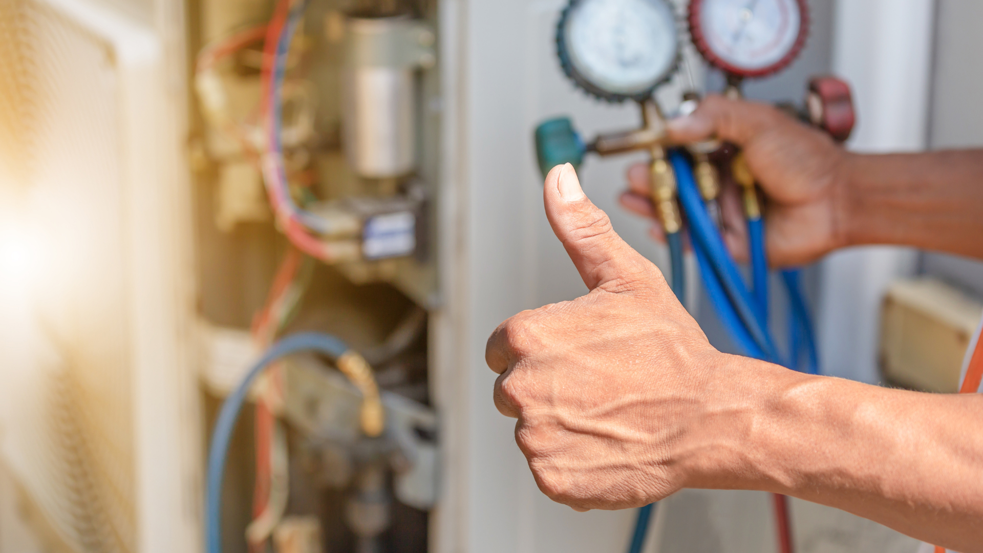 JVG technician at work — 25 years of hands-on HVAC experience in Napa Valley